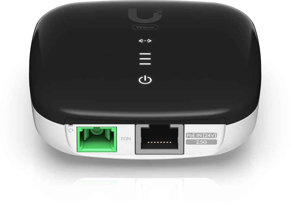 Ubiquiti WaveFiber ONU šviesolaidžio keitiklis, tinklo keitiklis 2488 Mbit/s 1490 nm Juoda, Balta