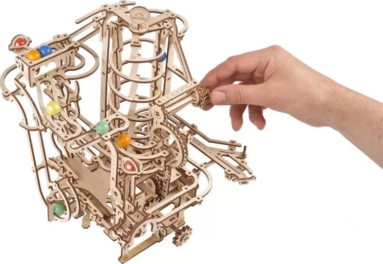 Dėlionė Puzzle 3D Tor Kulkowy Wyciągniki Spiralny Ugears