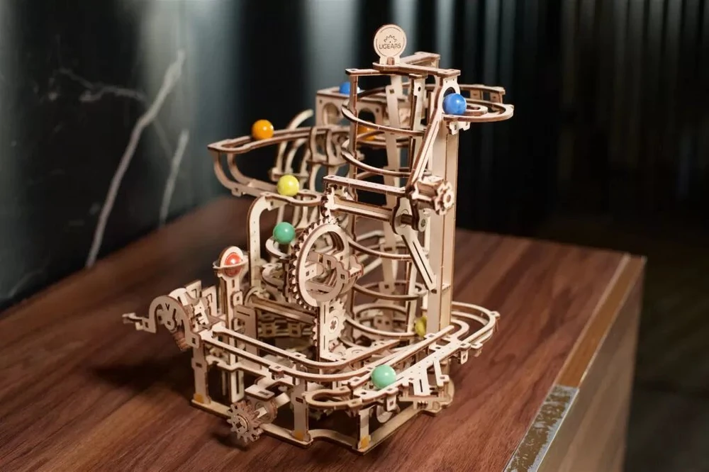 Dėlionė Puzzle 3D Tor Kulkowy Wyciągniki Spiralny Ugears