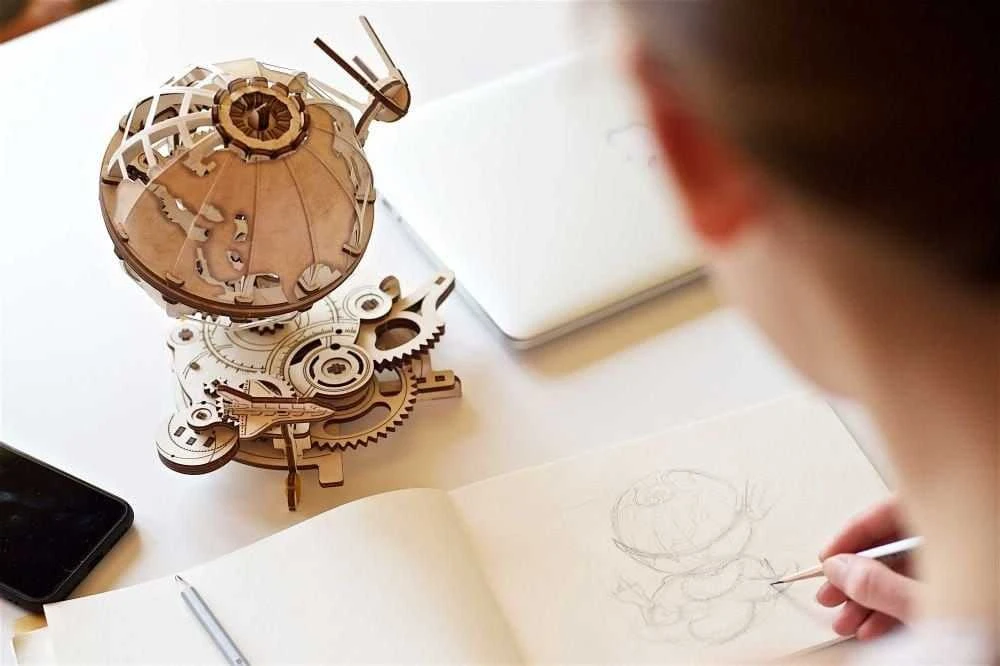 3D medinis gaublys-dėlionė Mechaninis Ugears