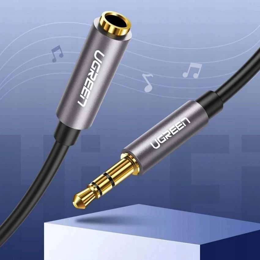 UGREEN AUX kabelio prailginimas į mini 3.5mm 2m - Juodas