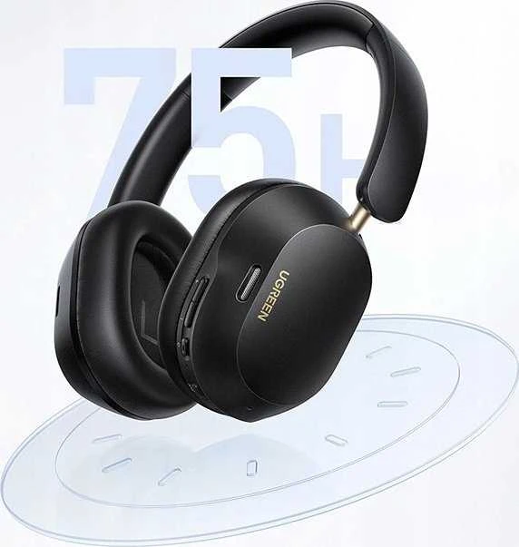 Ausinės belaidės Ugreen HiTune Max 5C, Hybrid ANC, Bluetooth 5.4 (juoda)