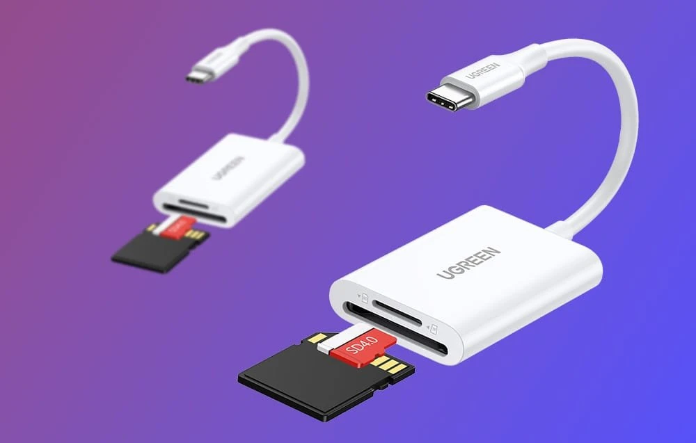 Skaitytuvas Ugreen Skaitytuvas kart USB-C 2w1 Ugreen CM265 (balta)