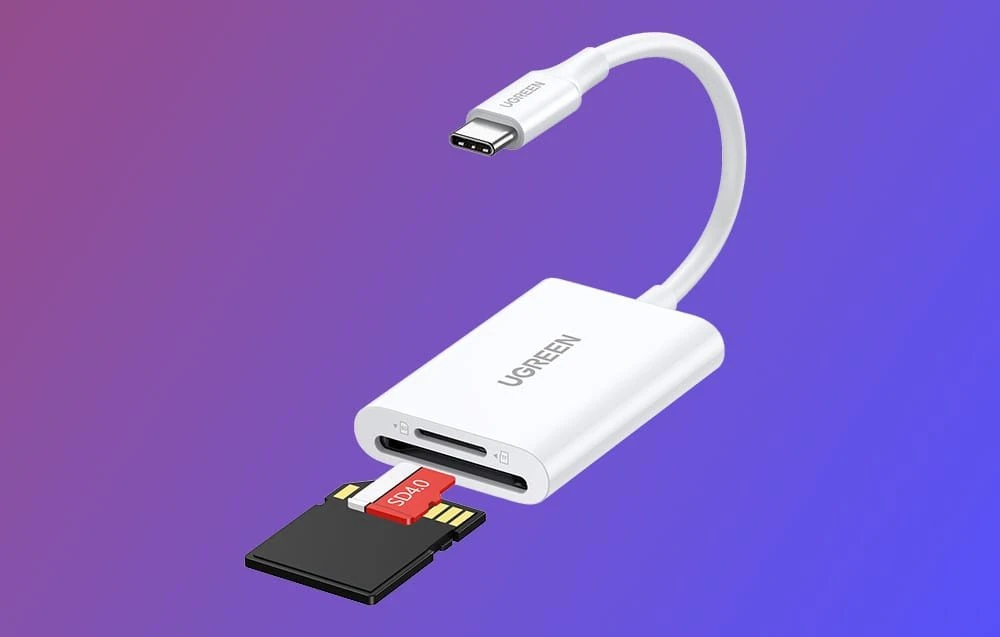 Skaitytuvas Ugreen Skaitytuvas kart USB-C 2w1 Ugreen CM265 (balta)