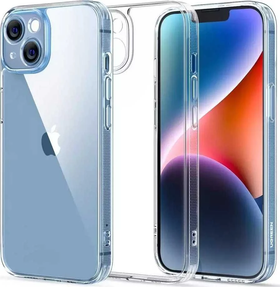 Ugreen Udėklas telefonui žalios spalvos Classy Clear Enhanced Protective Protective Apple iPhone 14 Plus dėklas telefonui skaidrus (LP618) with Gel Frame Classy Clear Enhanced Protective Case