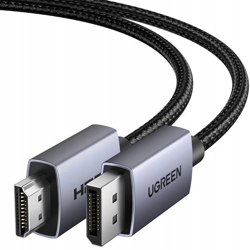 Ugreen DP-HDMI kabelio jungtys su nailono pynute