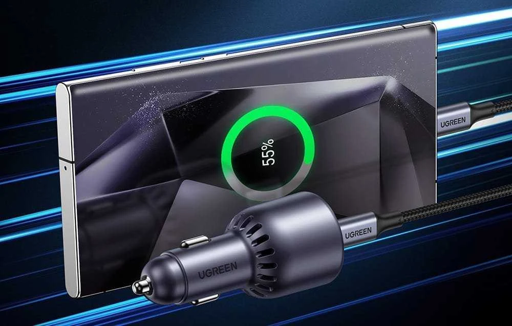 Ugreen EC701, USB + USB-C, 63W juodas