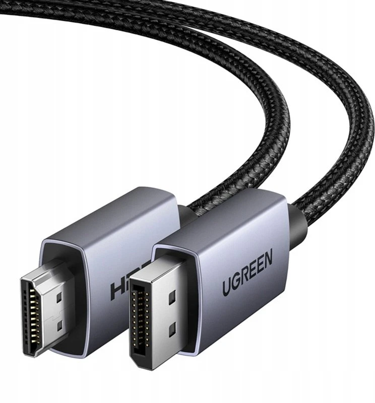 Kabelis DisplayPort (DP) kištukas - HDMI kištukas vienpusis 4K@30Hz 2m juodas DP125 UGREEN