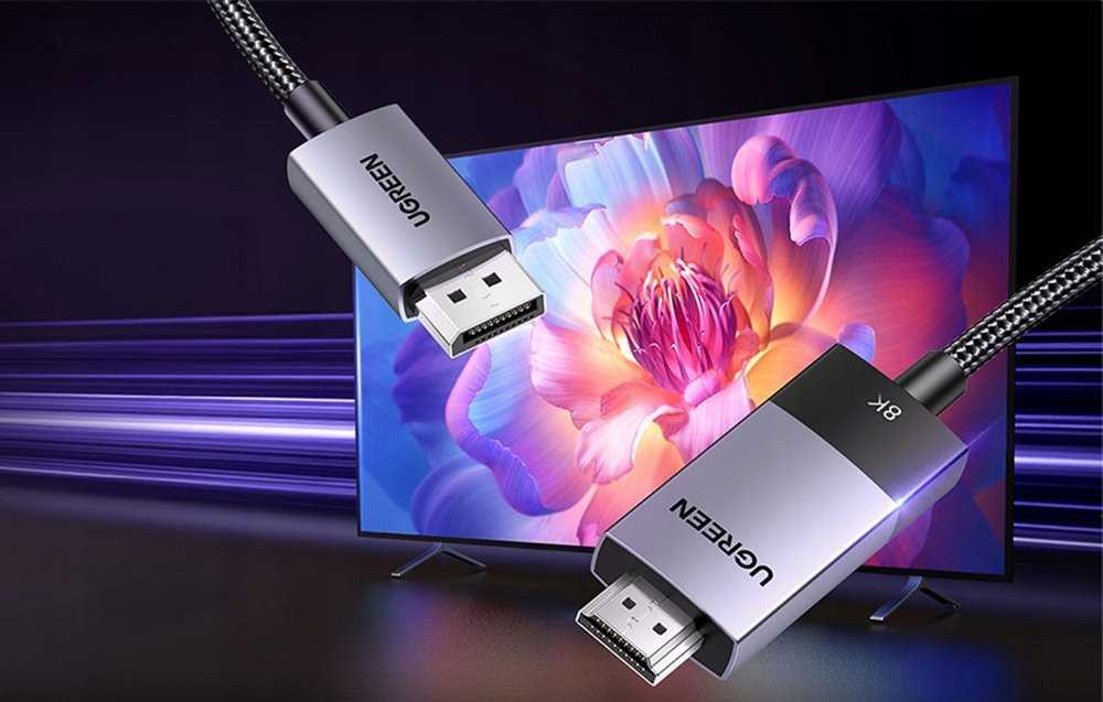 Kabelis DisplayPort do HDMI Ugreen DP115, 8k 60 Hz, 1m (juoda)