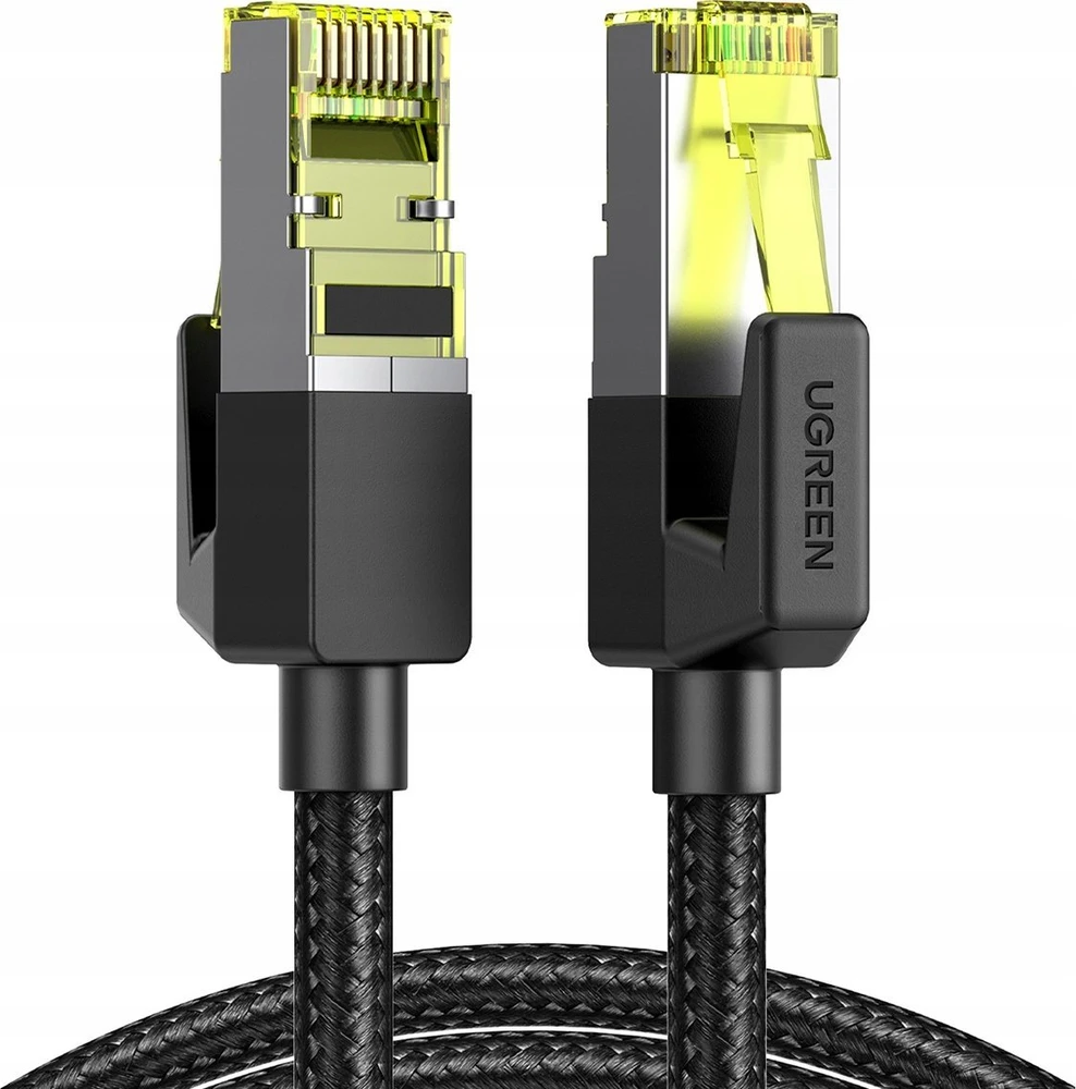 Ugreen NW150 30791 Ethernet RJ45 Cat 7 10Gbps 10m Cable - juodos spalvos