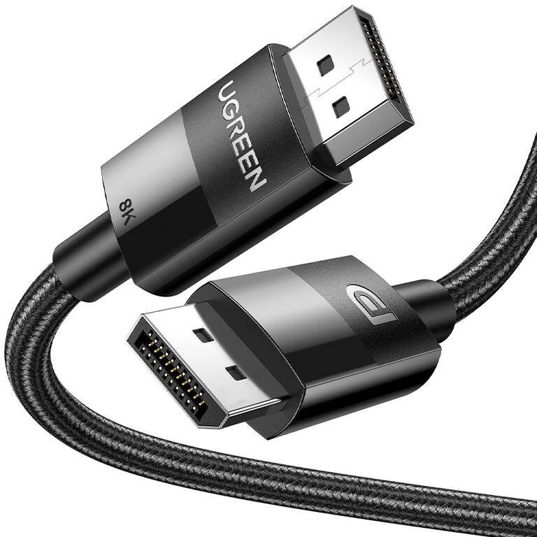 Kabelis Ugreen DP114 DisplayPort 1.4 to DisplayPort 1.4 2.0m juodas
