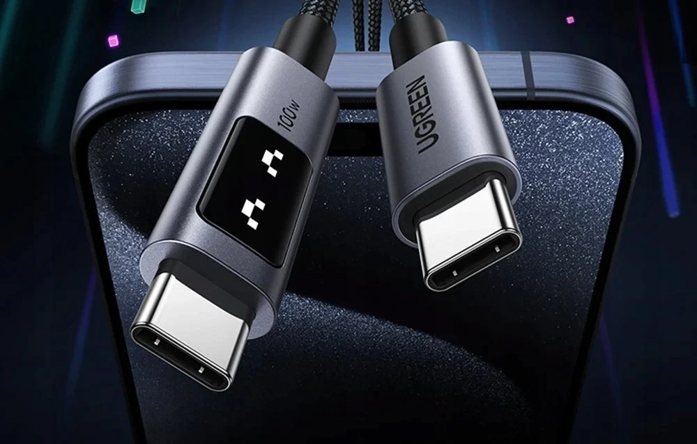 UGREEN Uno USB-C – USB-C kabelis, PD greitasis įkrovimas, 5A, 1 m