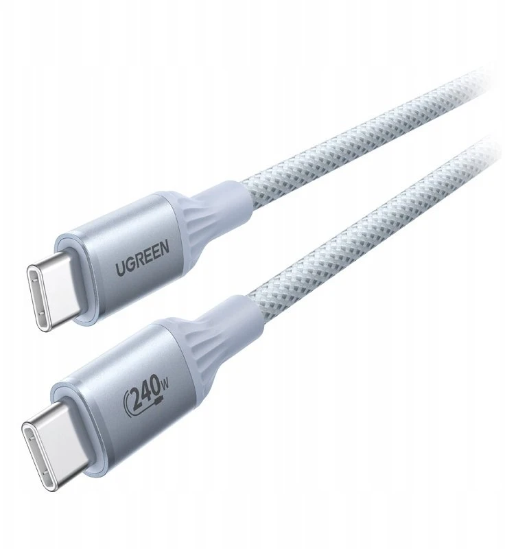 Ugreen Kabelis USB-C Ugreen L534 PD 240W, 480Mbps, 1m (sidabrinė)