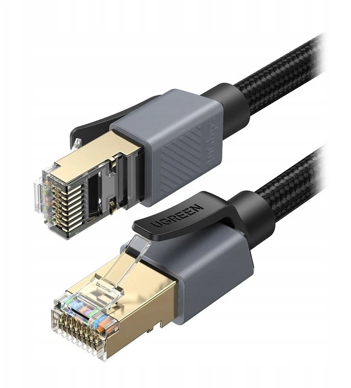 Ugreen Patchcord NW343 Cat.8, F/FTP, 5m, juoda (85731)