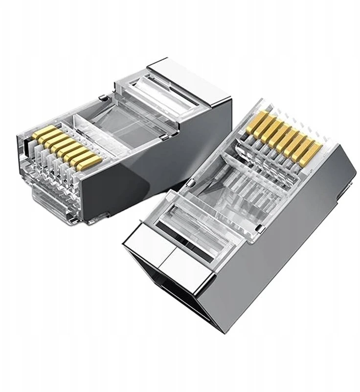 Ugreen Kištukas RJ45 (8P8C) CAT6/6a STP ekranuotas daugiavieliam ir monolitiniam kabeliui (100 vnt)