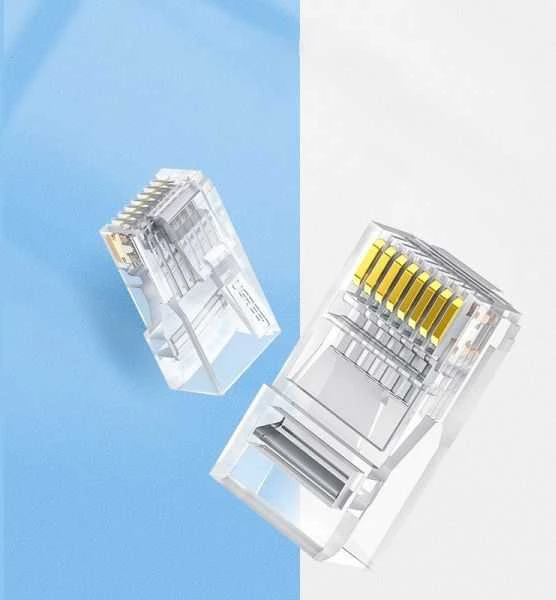 Moduliniai kištukai RJ45 Cat 6 UGREEN 50961, 10 vnt - skaidrūs