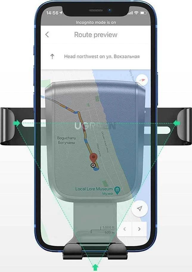 Automobilinis telefono laikiklis Ugreen LP200 juodas