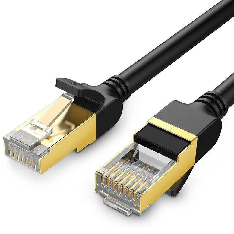 UGREEN Ethernet RJ45 plokščias tinklo kabelis Cat.7 STP 10m juodas