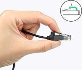 UGREEN NW122 Ethernet kabelis RJ45, Cat.6A, UTP, 1m (juodas)