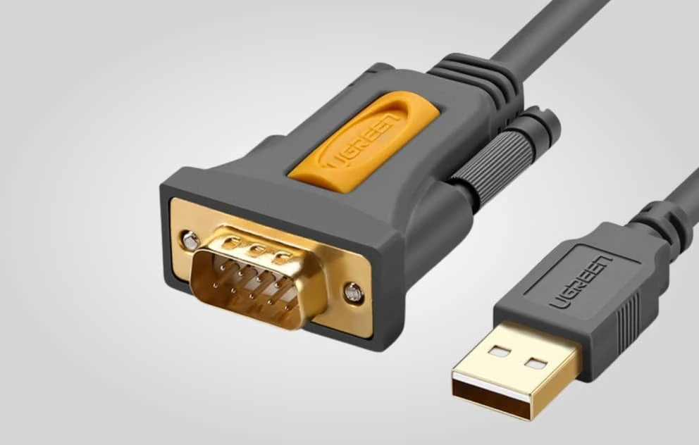 Ugreen USB-A – RS-232 USB laidas, 1 m juodas (20210B)