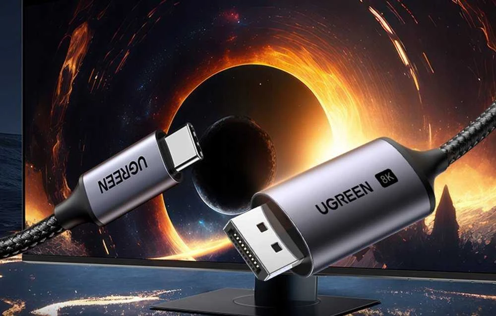 Ugreen kabelis Ekranas Port USB-C (8K 1m) juodos spalvos