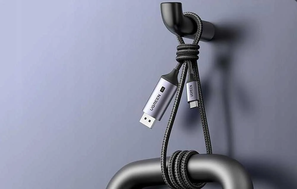 Ugreen kabelis Ekranas Port USB-C (8K 1m) juodos spalvos