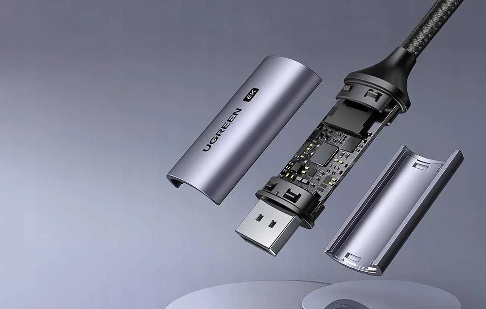 Kabelis USB C kištukas – DisplayPort kištukas 8K 60Hz 3m, juodas CM556 UGREEN