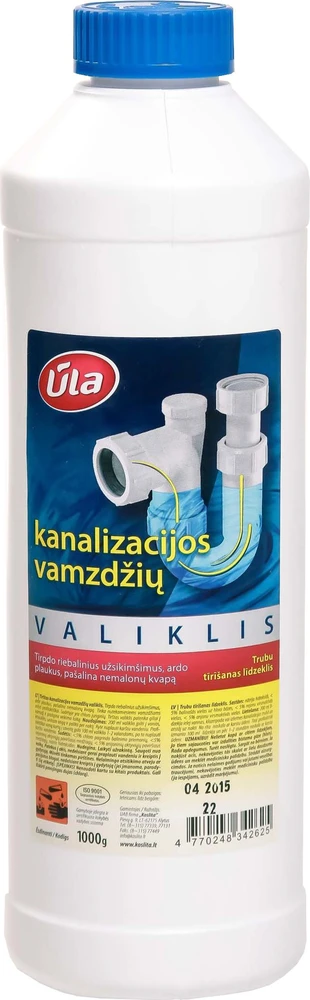 Kanalizacijos vamzdžių valiklis Ūla, skystas, 1l