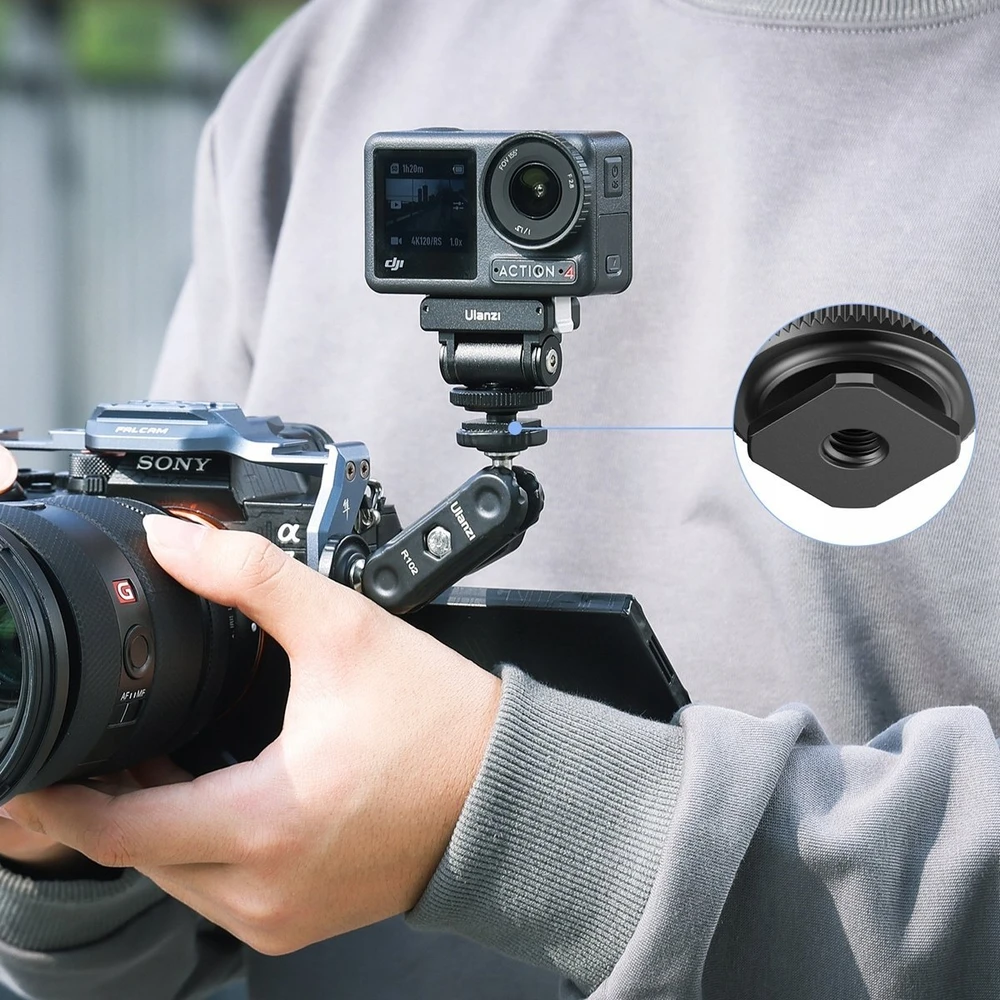 Adapteris Laikiklis Mount Head For 1/4 Iso Foot For Dji Action 3 / 4 Ulanzi / Ca22