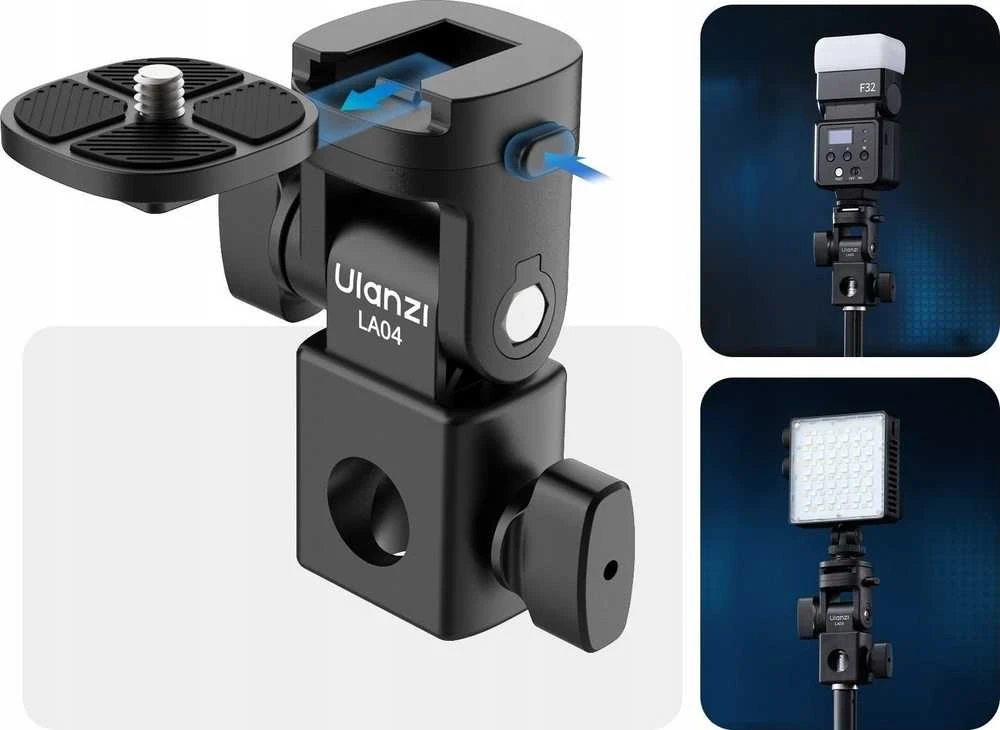 Ulanzi Adapteris Laikiklis Do Statyw Studyjny 12mm 16mm Na Aparat Kamera Lampa 1/4" Iso / La04