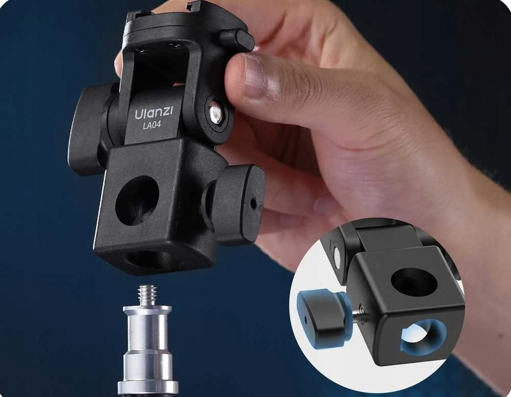 Ulanzi Adapteris Laikiklis Do Statyw Studyjny 12mm 16mm Na Aparat Kamera Lampa 1/4" Iso / La04