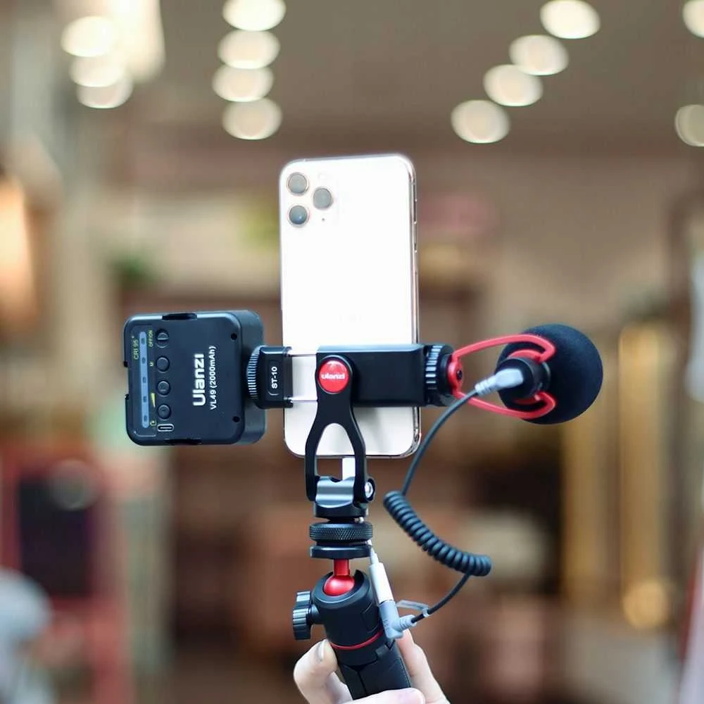 Telefono laikiklis - ULANZI ST-10 Aliuminis 360 laipsnių sukimosi laikiklis 55-87 mm įrenginiams