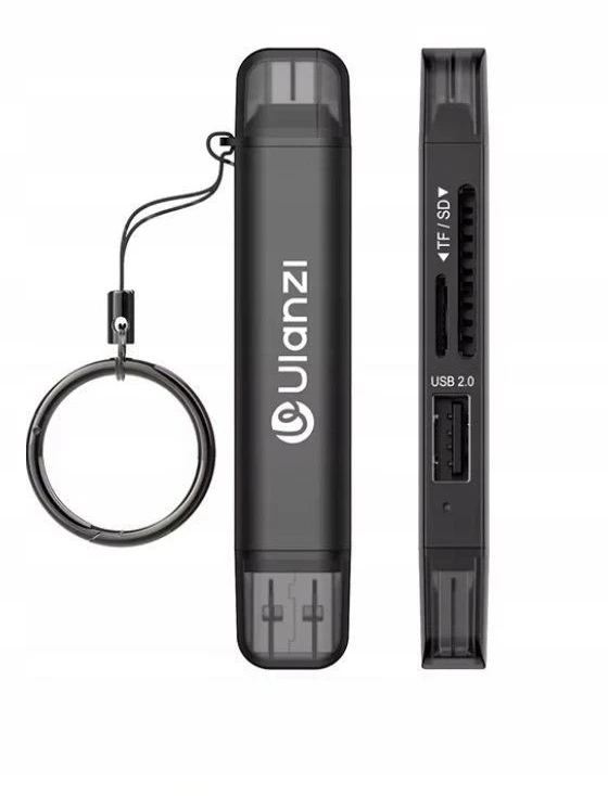 „Ulanzi Ulanzi CR1“ skaitytuvas 3in1 kortelių skaitytuvas USB 3.0 / USB-C SD Tf MicroSD / 150–200 Mb/s / CR1 / SKU:x117