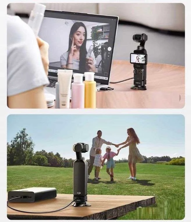 Ulanzi DJI Osmo Pocket 3 / Pk-11 stovas, 1/4 colio, USB-C tipo įkroviklis