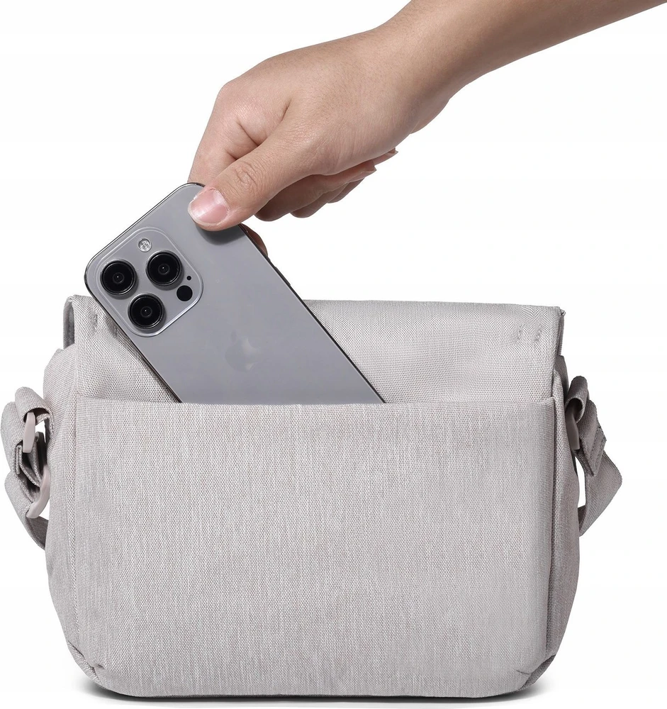 Krepšys Fotograficzna Futerał Ulanzi Crossbody Sling Na Aparat Kamerę Telefonas / F01 / Kremas