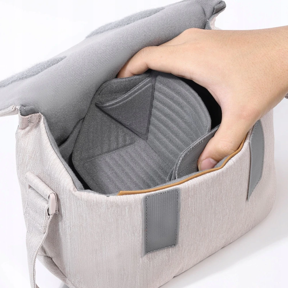 Krepšys Fotograficzna Futerał Ulanzi Crossbody Sling Na Aparat Kamerę Telefonas / F01 / Kremas