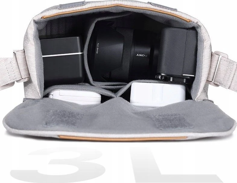 Krepšys Fotograficzna Futerał Ulanzi Crossbody Sling Na Aparat Kamerę Telefonas / F01 / Kremas