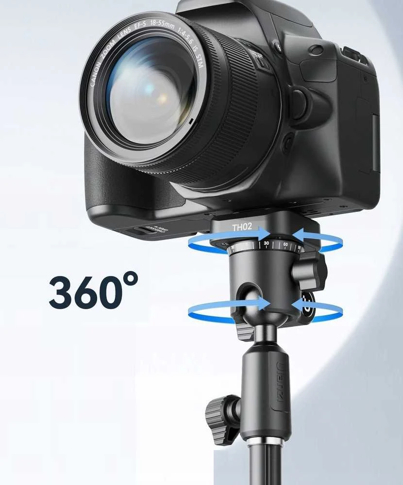 Fotografijos Stovas - Ulanzi TH02 1/4" Kamuolinis Stovas 360° Sukimas 90° Pasvirimas 2.5kg Talpa