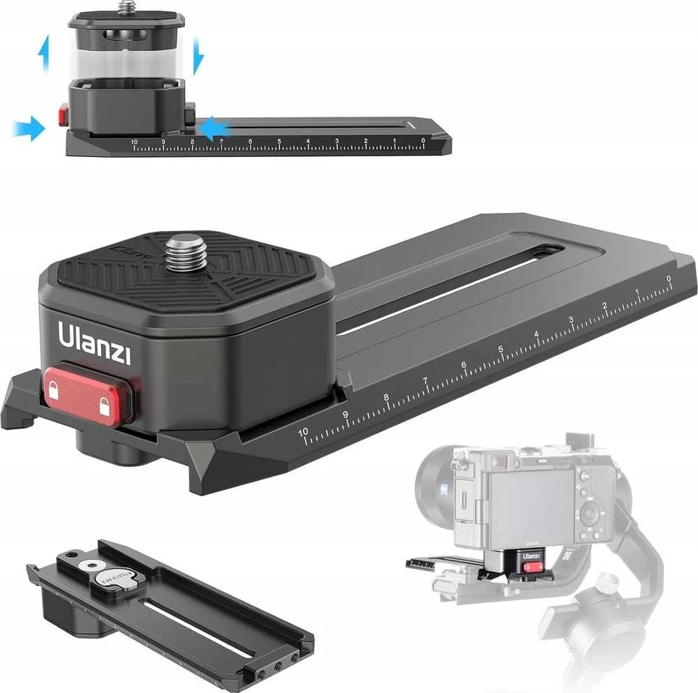 Ulanzi Rankena Plokštė Bėgis Su Skale Tvirtinimas 1/4'''' Dji Ronin Rsc 2 / R085