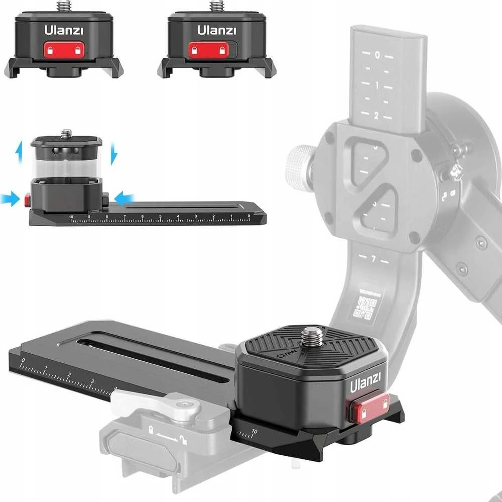 Ulanzi Rankena Plokštė Bėgis Su Skale Tvirtinimas 1/4'''' Dji Ronin Rsc 2 / R085