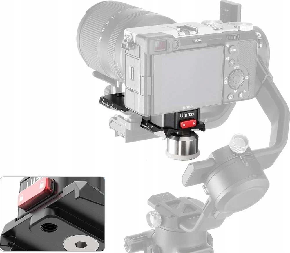 Ulanzi Rankena Plokštė Bėgis Su Skale Tvirtinimas 1/4'''' Dji Ronin Rsc 2 / R085