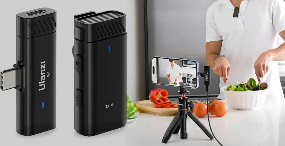 Belaidis Mikrofonas - Ulanzi HM2301 2 Siųstuvai 2 Imtuvai USB-C