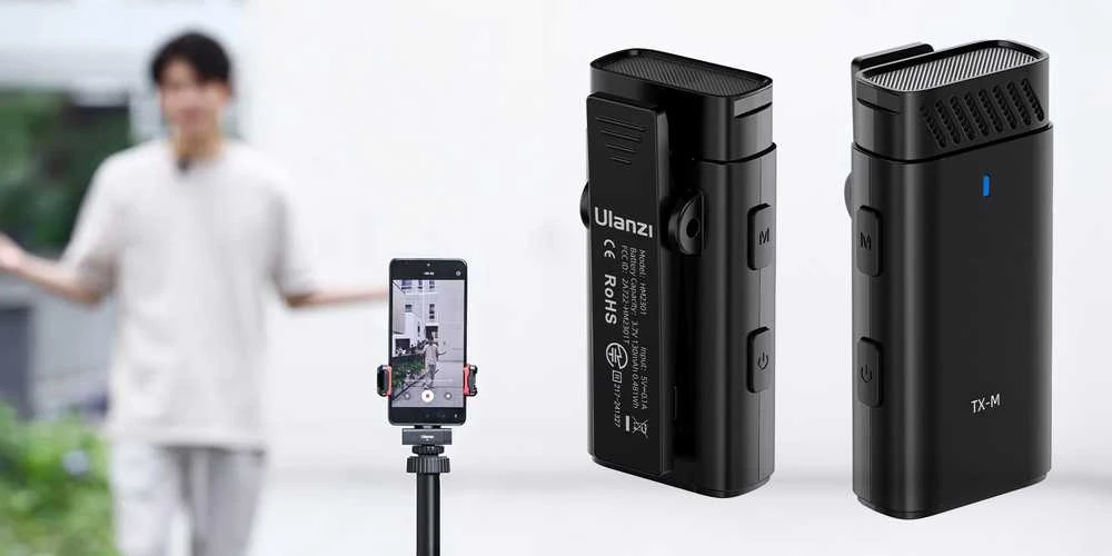 Belaidis Mikrofonas - Ulanzi HM2301 2 Siųstuvai 2 Imtuvai USB-C