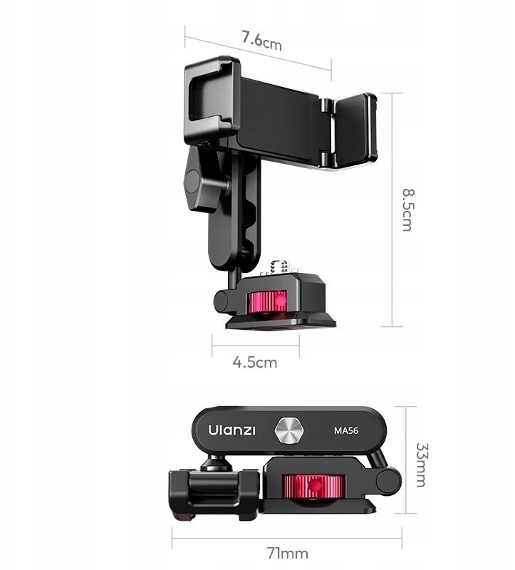 Ulanzi telefono laikiklis tvirtinimas prie trikojo fotoaparato pėdelė Iso 1/4'' srieginis Arri / Ulanzi / Ma56 / Sku: S042