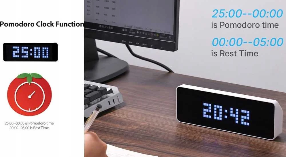 Laikrodis Wifi Ulanzi Pixel Clock Tc001