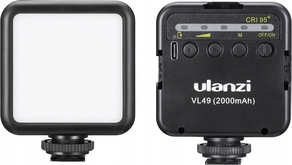 LED Šviestuvas - Ulanzi VL49 WB 5 500 K, CRI 95, 2 000 mAh, USB-C, Baltas