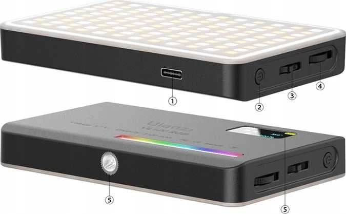 LED Šviestuvas Ulanzi VL120 RGB, WB (2500 K - 9000 K)