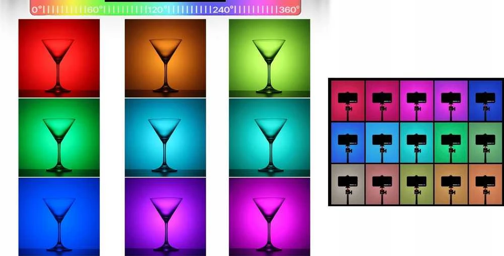 LED Šviestuvas Ulanzi VL120 RGB, WB (2500 K - 9000 K)