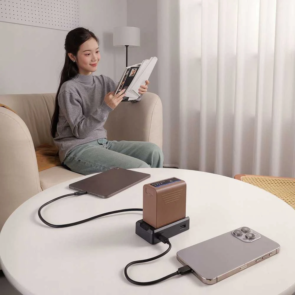 Adapteris - Ulanzi PA03 USB-C DC PD USB-A NP-F serijos baterijoms