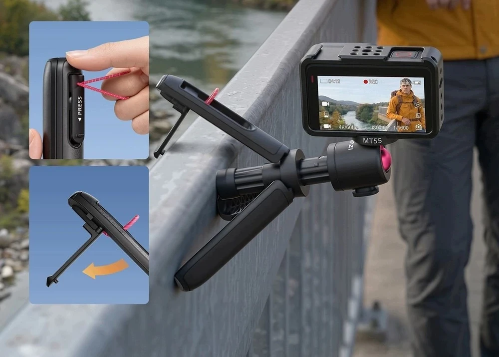 Ulanzi MT55 SnapGo Mini Selfie Stick Tripod (1/4 Mount)